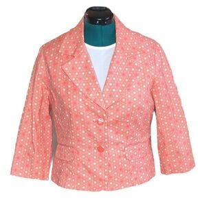 Nine West Peplum Back Jacket
Size 12 Peach Vintage